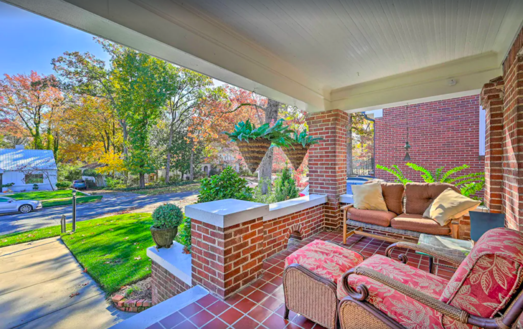 Lindley Park cottage front porch