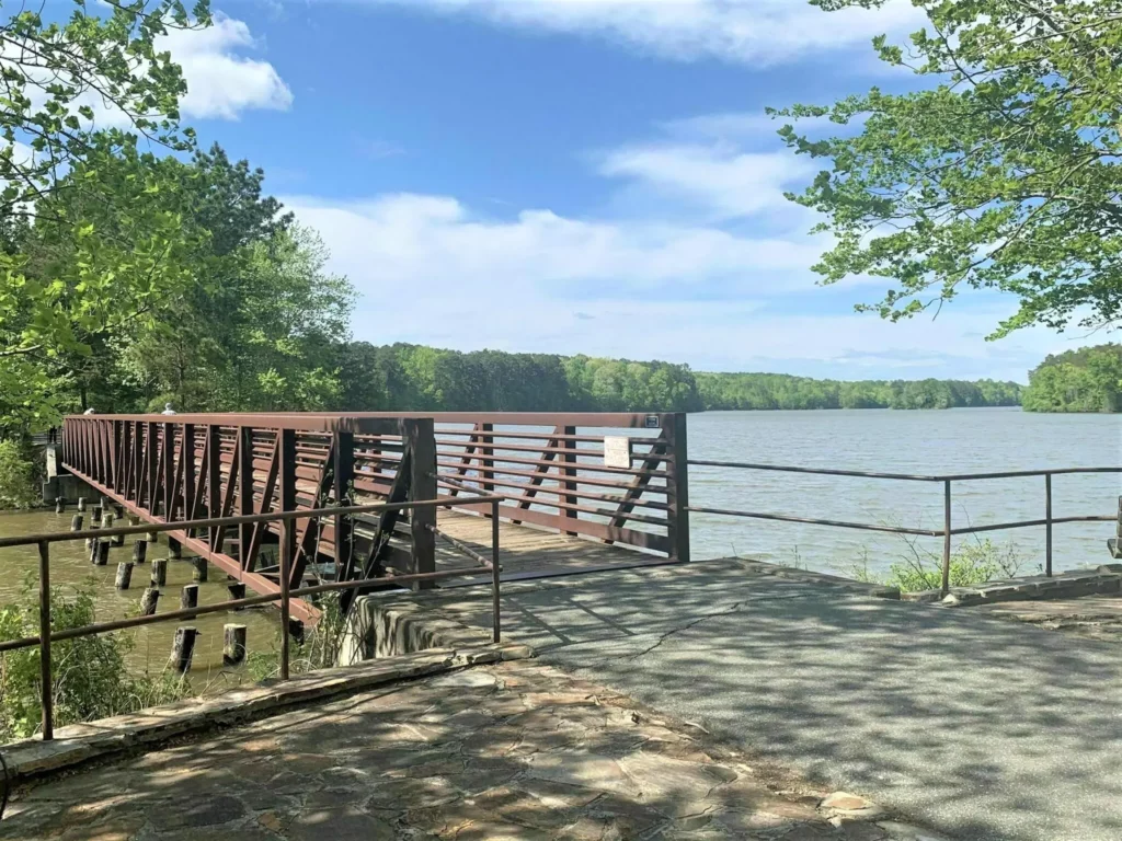 Atlantic Yadkin Greenway bridge over water